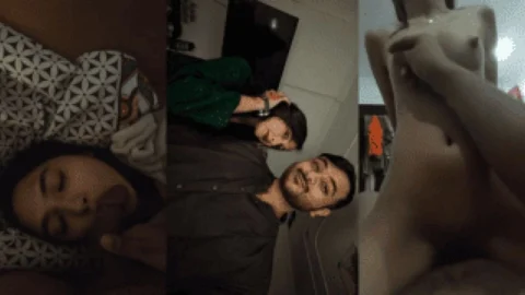 Sexy Desi Slim Muslim Girlfriend sucking her lover cock and riding fuck